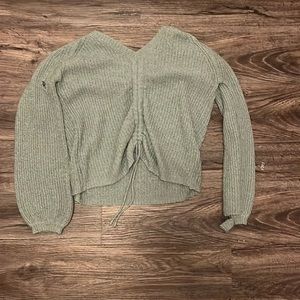 Teal off shoulder sweater